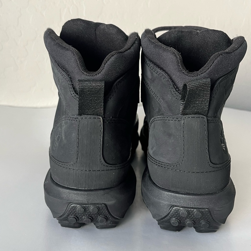 NEW Timberland Converge Waterproof Mid leather snow Boots Black Nubuck 8.5 - Picture 8 of 14